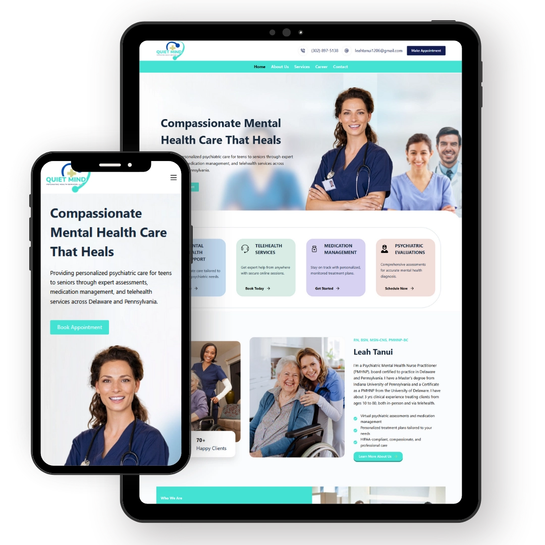 Portfolio 37 Quiet Mind Psychiatric Health Services LLC – Quiet Mind Psychiatric Health Services LLC Phone
