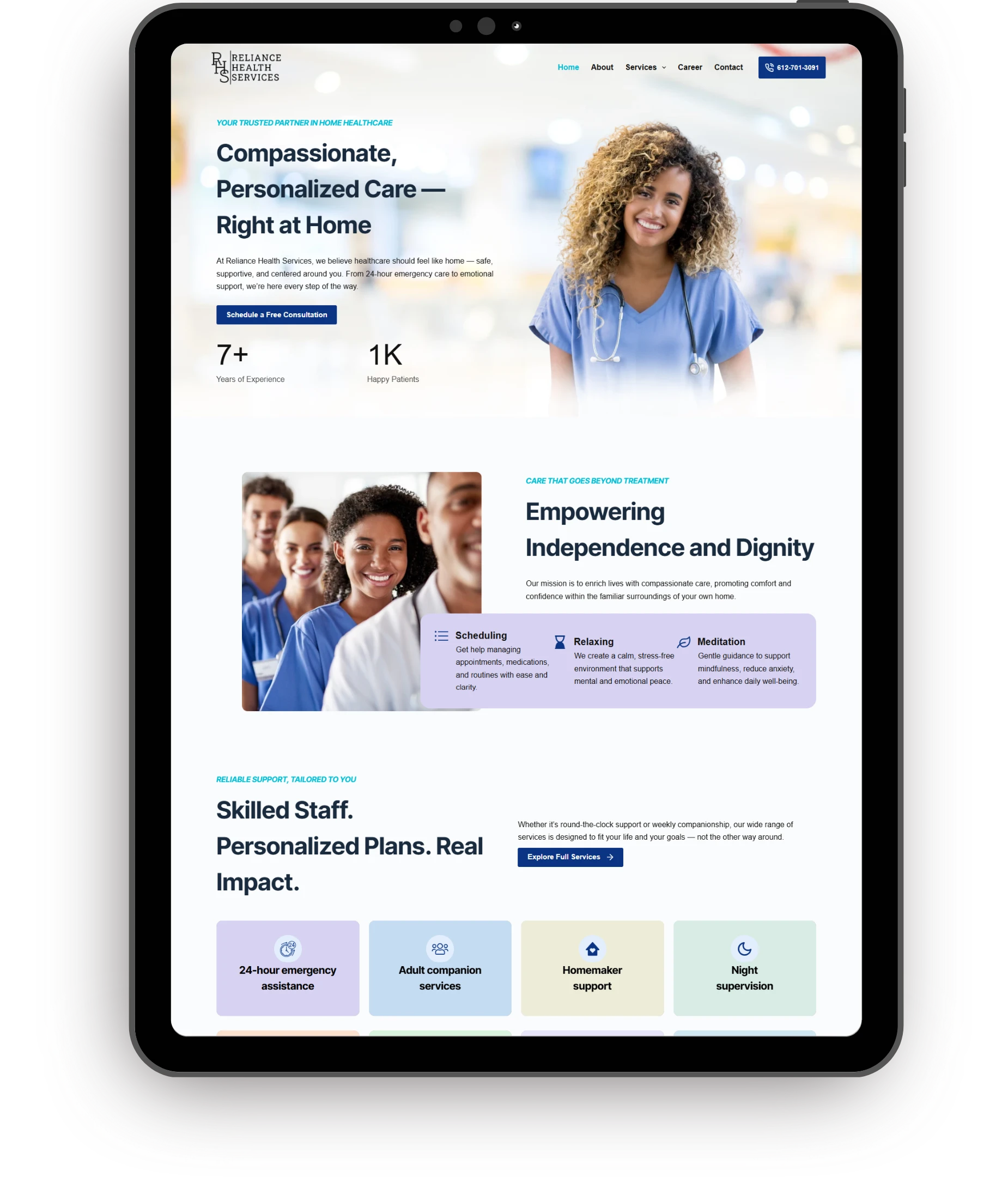 Home Care Website Design 1 Home Care Website Design