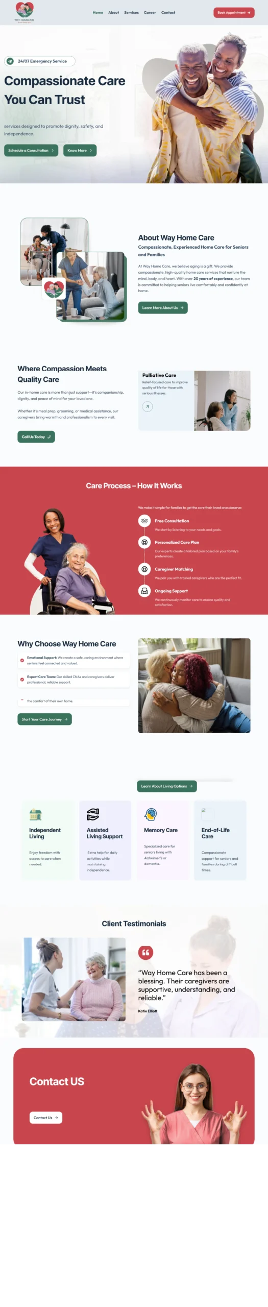 Portfolio 30 Way Home Care Website Design 1 scaled