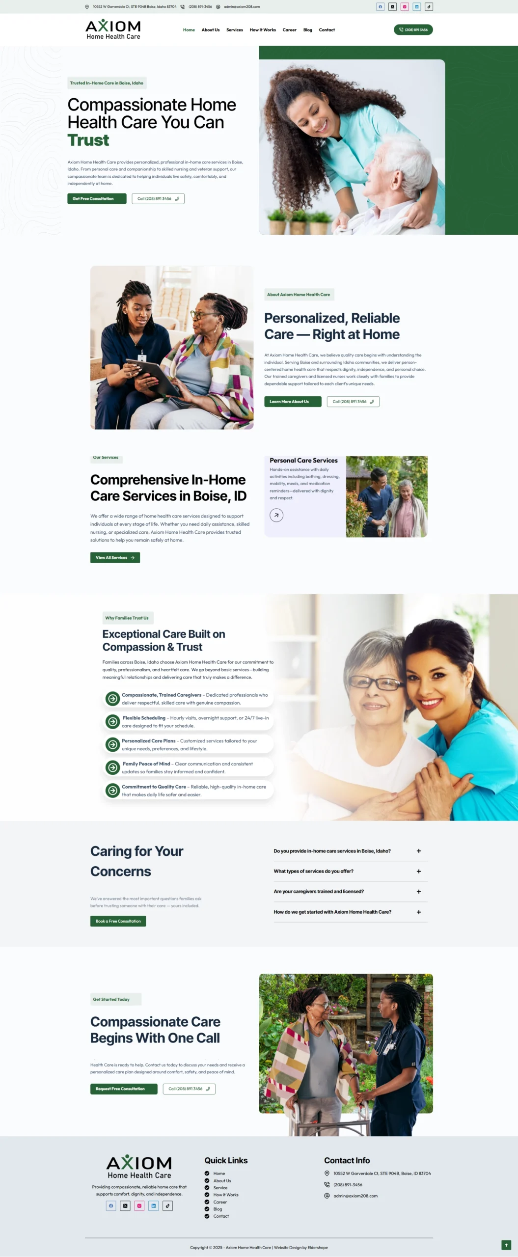 Home Care Website Design 8 Axiom Home Health Care Website Design 1 scaled
