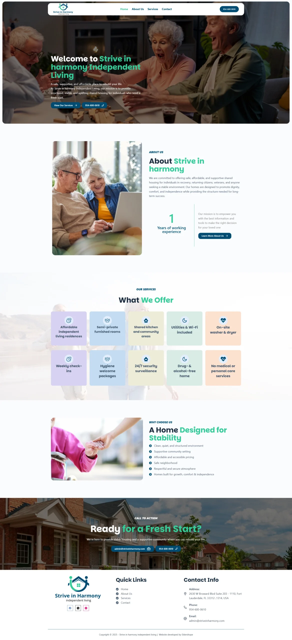Portfolio 10 Strive in harmony Independent Living Website Design 1 scaled